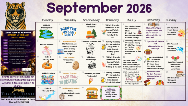 September Revised Calendar